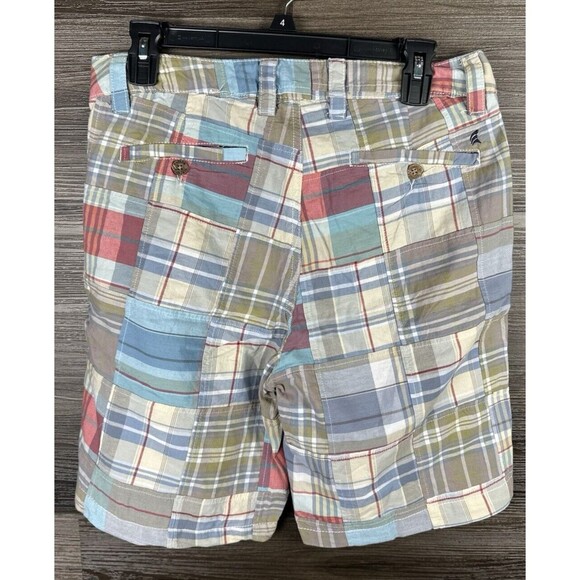 Tailor Vintage Authentic Indian Madras Westport Fit Patchwork Chino Shorts sz 30 - Picture 2 of 7